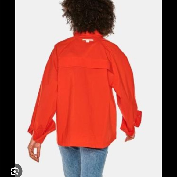 Nike red/orange button shirt - Picture 2 of 10